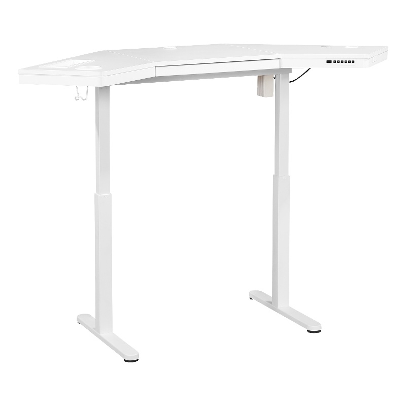Stealth SittoStand Height Adjustable Corner Desk in White Engineered