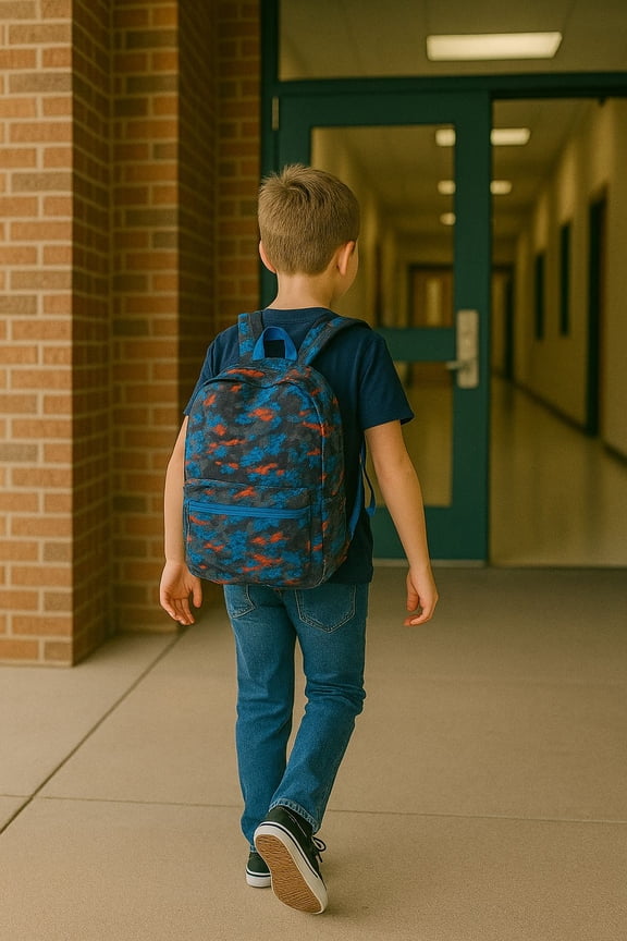 Stealth Strike 16 Blue Red Camo Backpack Bold Rugged School Gear