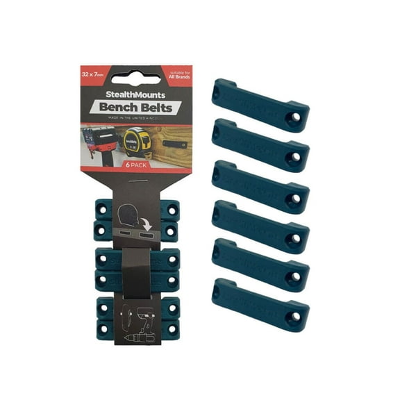 StealthMounts BB-BLU-6 Bench Belt Tool Holster Clips, 6-Pk. - Quantity 1