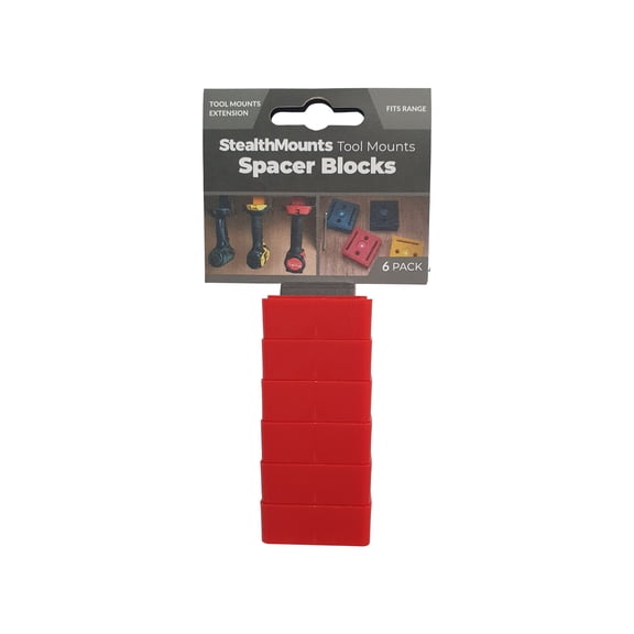 StealthMounts Tool Mount Spacers in Red, 6 per Pack
