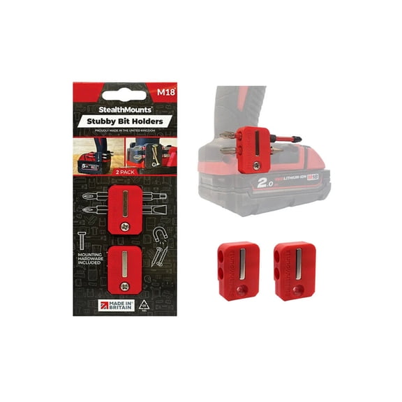 Stealthmounts Stubby Bit Holder For Milwaukee M18