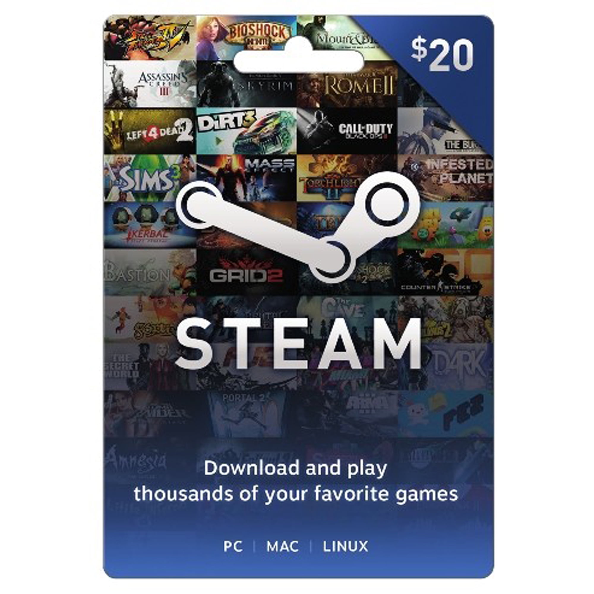 Valve Steam Wallet $20 Gift Card STEAM WARFRAME 2017 $20