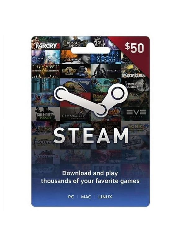 Steam $50.00 Gift Card, Valve - [Physical]