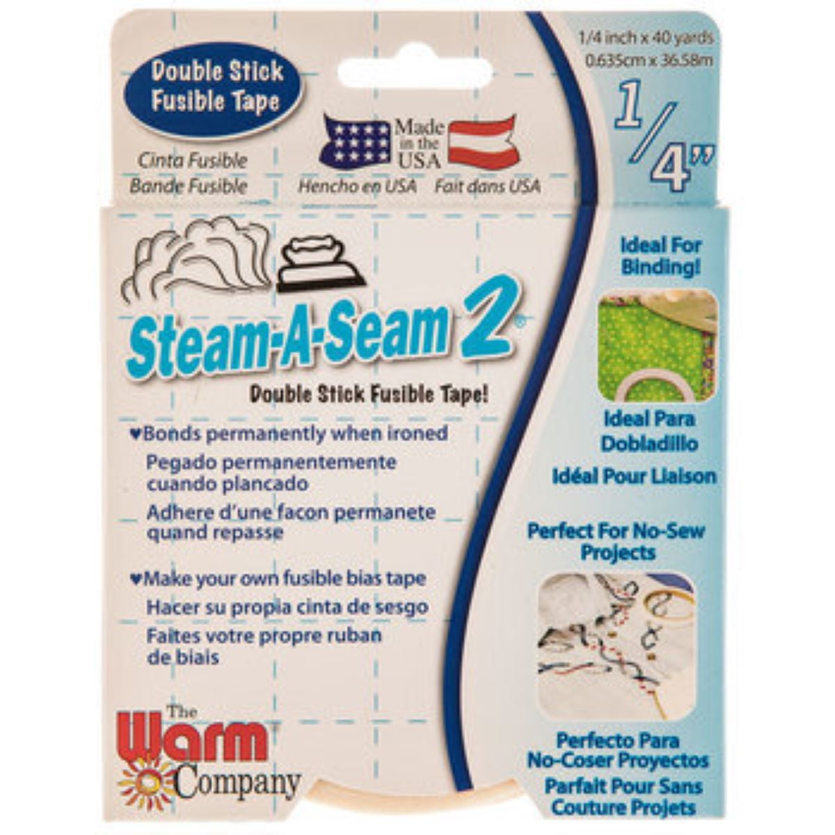 Steam-A-Seam 2 Double Stick Fusible Tape 1/4in x 40yds from Warm Company