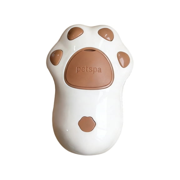 Steam Brush for Cats and Dogs, Petspa Pet Grooming Tool with Steam Spray Massage Function, Three-In-One Pet Spa Brush for Home Use, White