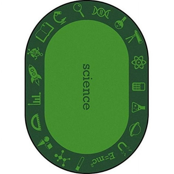 Steam Classroom Kid Essentials Oval Rug Science
