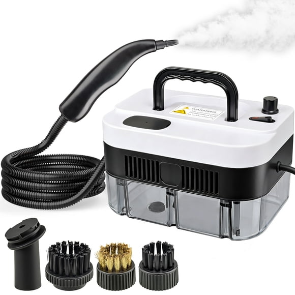 Askmuse Steam Cleaner Handheld Portable High Pressure, 221F Fast Heat, 1350W 5-Level Adjustable Steamer Cleaning with 41oz Tank & Accessories for Car, Home, Floor, Tile, Furniture, Kitchen, Walls