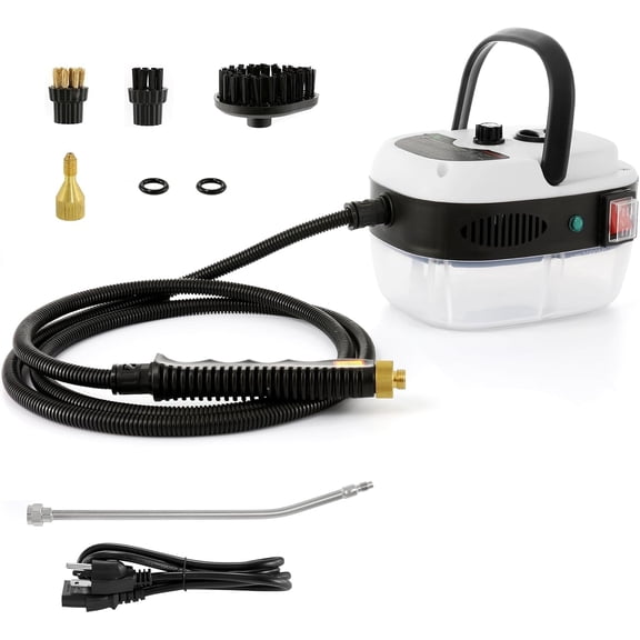 Steam Cleaner 2500W Car Steamer for Auto Detailing Handheld Home High Pressure with 1L Water Tank Portable Cleaning Kitchen