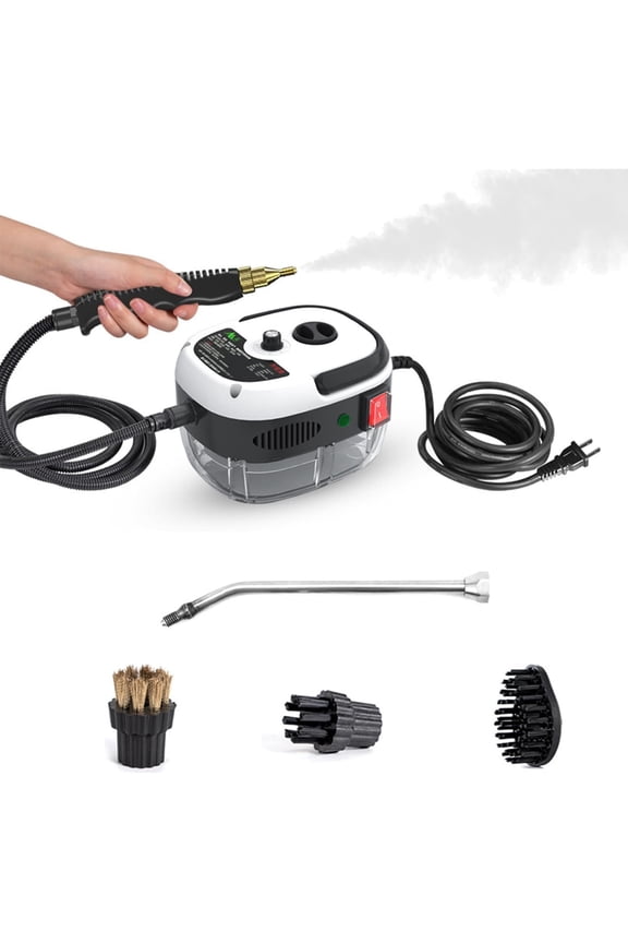 Steam Cleaner, 2500W Portable Handheld Steam Cleaning Machine with 3 Brush Heads for Home, Kitchen, Bathroom