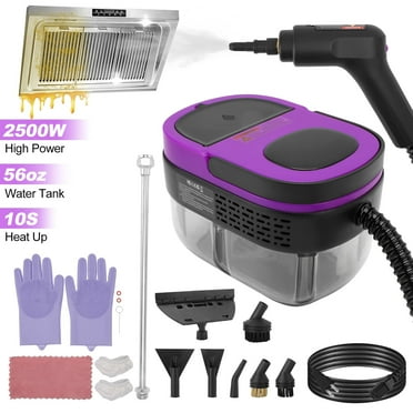 Steam Cleaner, 3-Level Adjustable Handle, 10s Fast Heat-Up, 1.6L Tank,Portable Steamer for Cleaning with 10 Pcs Accessories for Home,Dirt, Grease, Grout, Tile,Floor,Couch,Car,Violet