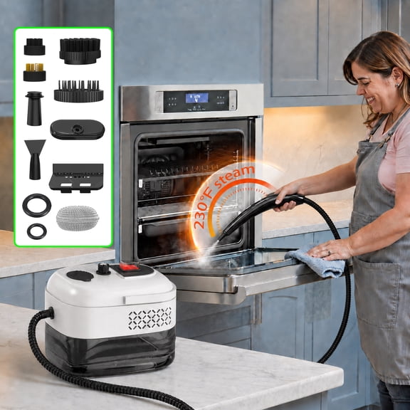 Steam Cleaner, with 6 Adjustable Steam Levels, 230F High Temperature Steam, 3 Bar High Pressure, 1500W High Power, 11 PCS Accessories, Multi-Purpose Steamer, Adjusta