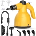 thumbnail image 1 of LVL 350ml Handheld Steam Cleaner: Multi-Surface Steamer with 12 PCS Accessories Pressurized Natural Steam Cleaner for Home Cleaning Dirt, Grease, Grout, Tile, Floor, Couch and Car-Yellow, 1 of 8