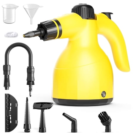 Steam Cleaner for Home, 1000W Multi-Surface Steamer, Portable Natural Steamer for Cleaning Car, Bathroom, Kitchen, Shower, Upholstery, Grout, Windows, Grease