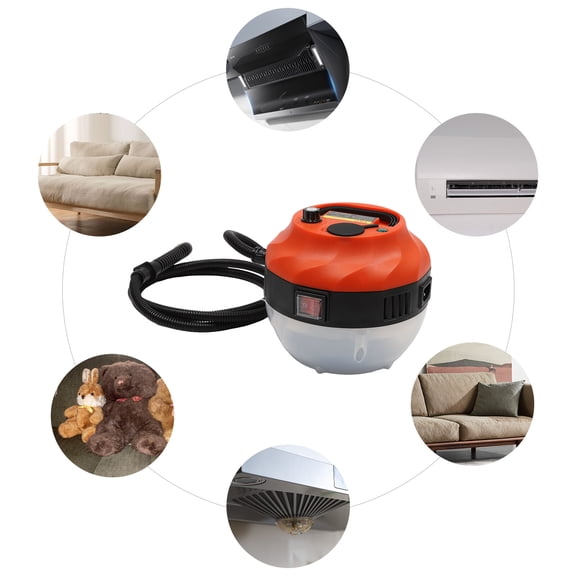 Steam Cleaner for Home Use Car Detailing Steamer for Cleaning, Handheld Furniture, Portable High Pressure Multipurpose Steam Machine with 0.35Gal Water Tank 1600W for Tiles Upholstery Floor