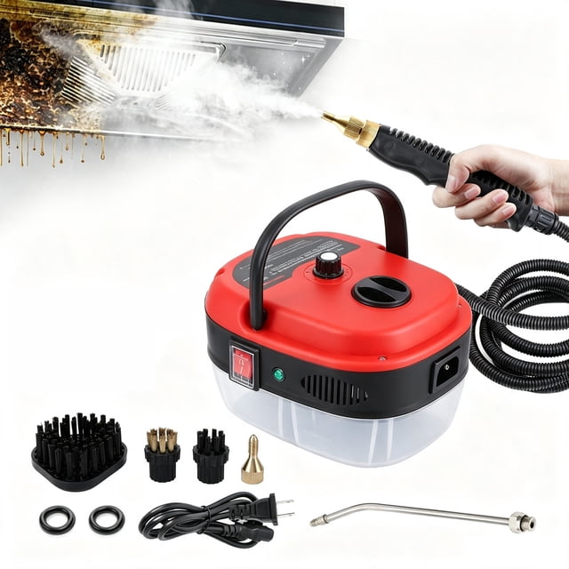 Steam Cleaner, Portable 2500W Steamer for Cleaning with 3pcs Brush ...