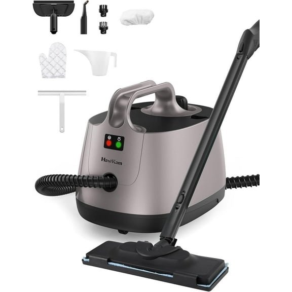 Steam Cleaner, Portable Multipurpose Steam Cleaner for Car, 5 Mins Heating with 1.5L Tank, 21 Accessories, Heavy Duty Steam Cleaner Carpet and Upholstery, Floors, Tiles, Car
