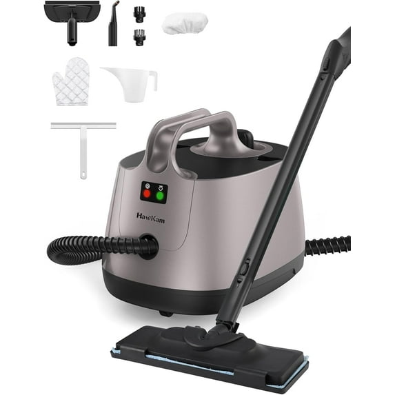 Steam Cleaner, Portable Multipurpose Steam Cleaner for Car, 5 Mins Heating with 1.5L Tank, 21 Accessories, Heavy Duty Steam Cleaner Carpet and Upholstery, Floors, Tiles, Car