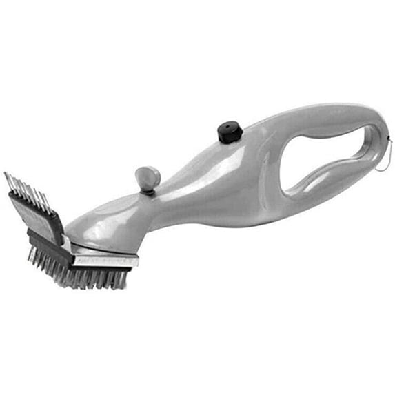 Steam Cleaning BBQ Grill Brush for Charcoal Cleaner with Steam or Gas Accessories Outdoor BBQ Grill Cleaning Tools(1 Piece,silver)