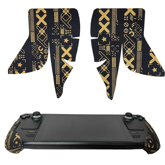 Console Sticker Set for Steam Deck – Comfortable Touch Decals, Anti-Slip Skins, Sweat-Absorbing, and Protective Grips Accessories-Golden
