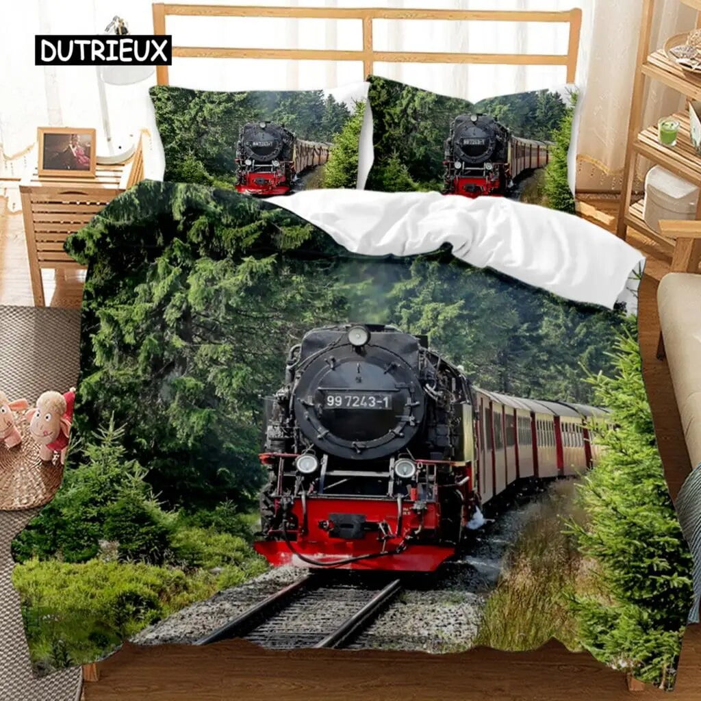 Steam Duvet Cover Digital Illustration Of A On A Steel