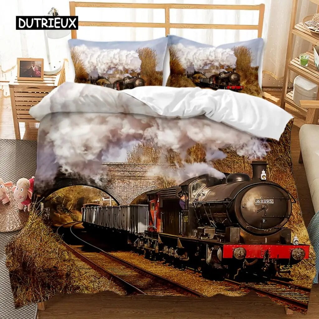 Steam Duvet Cover Digital Illustration Of A On A Steel