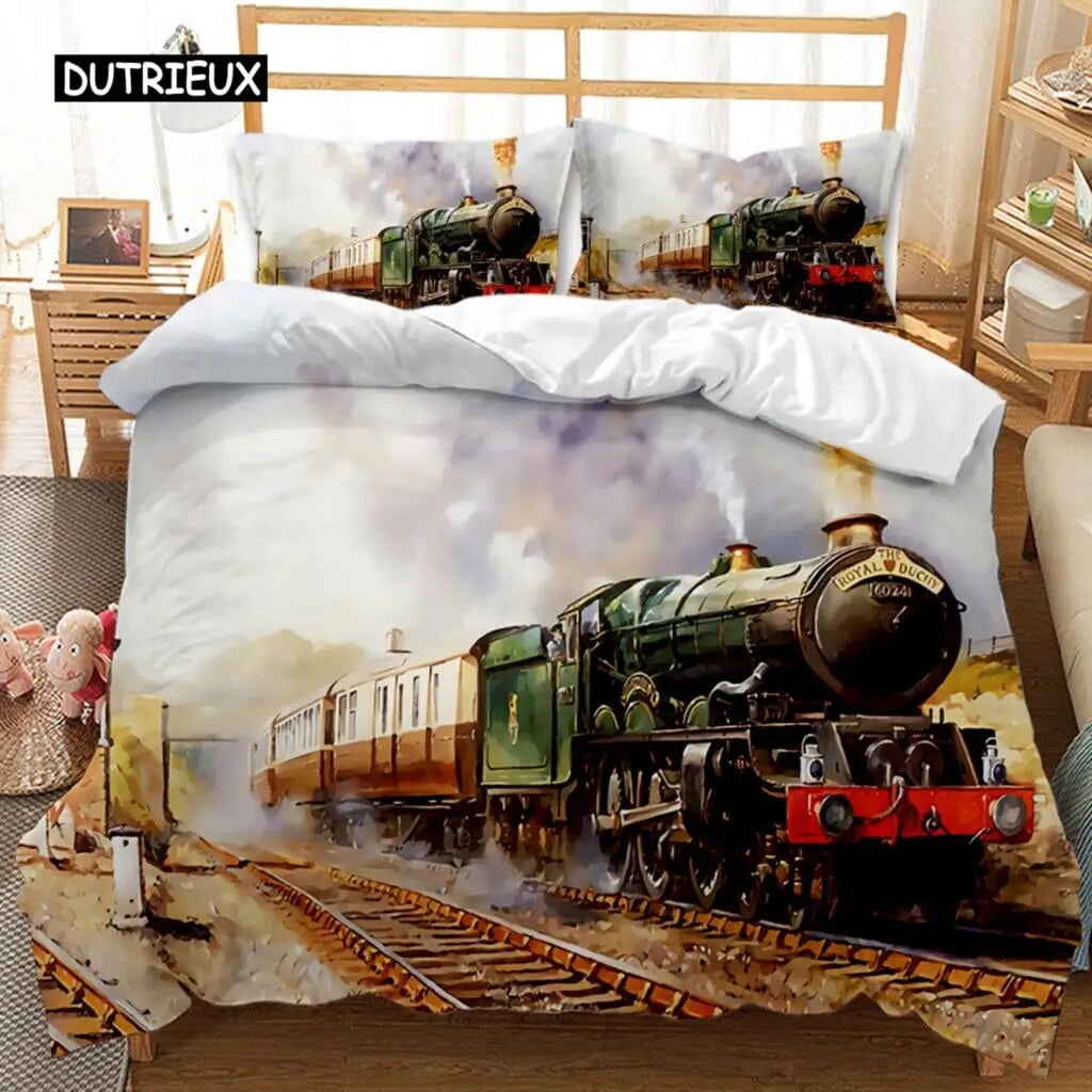 Steam Duvet Cover Digital Illustration Of A On A Steel