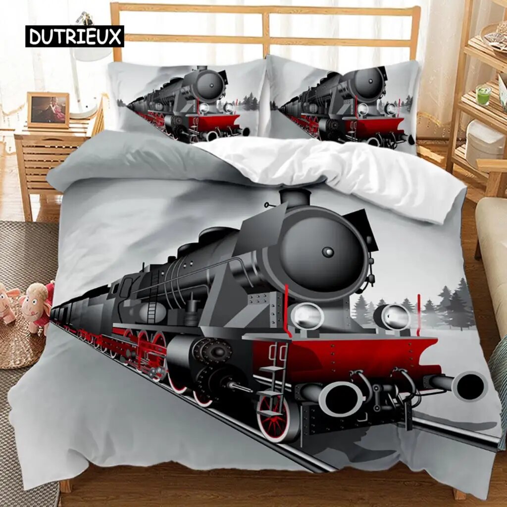 Steam Duvet Cover Digital Illustration Of A On A Steel