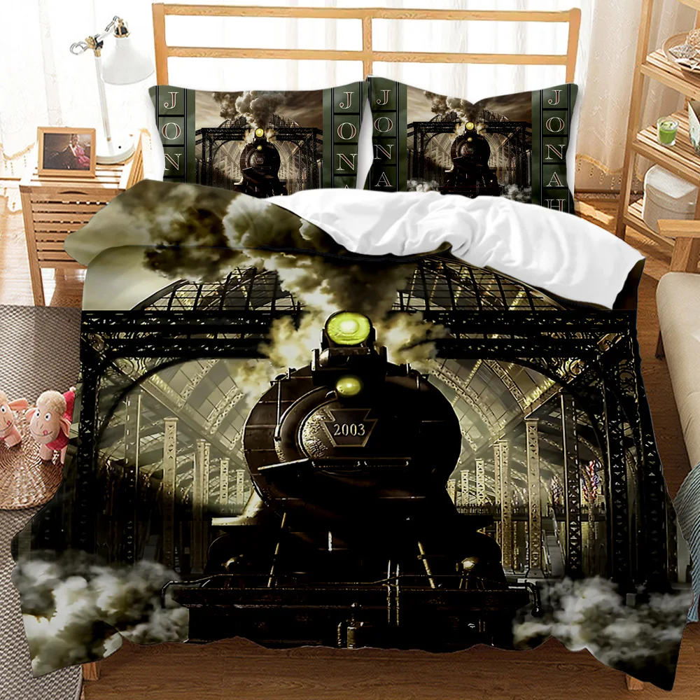 Steam Duvet Cover Digital Illustration of A on A Steel