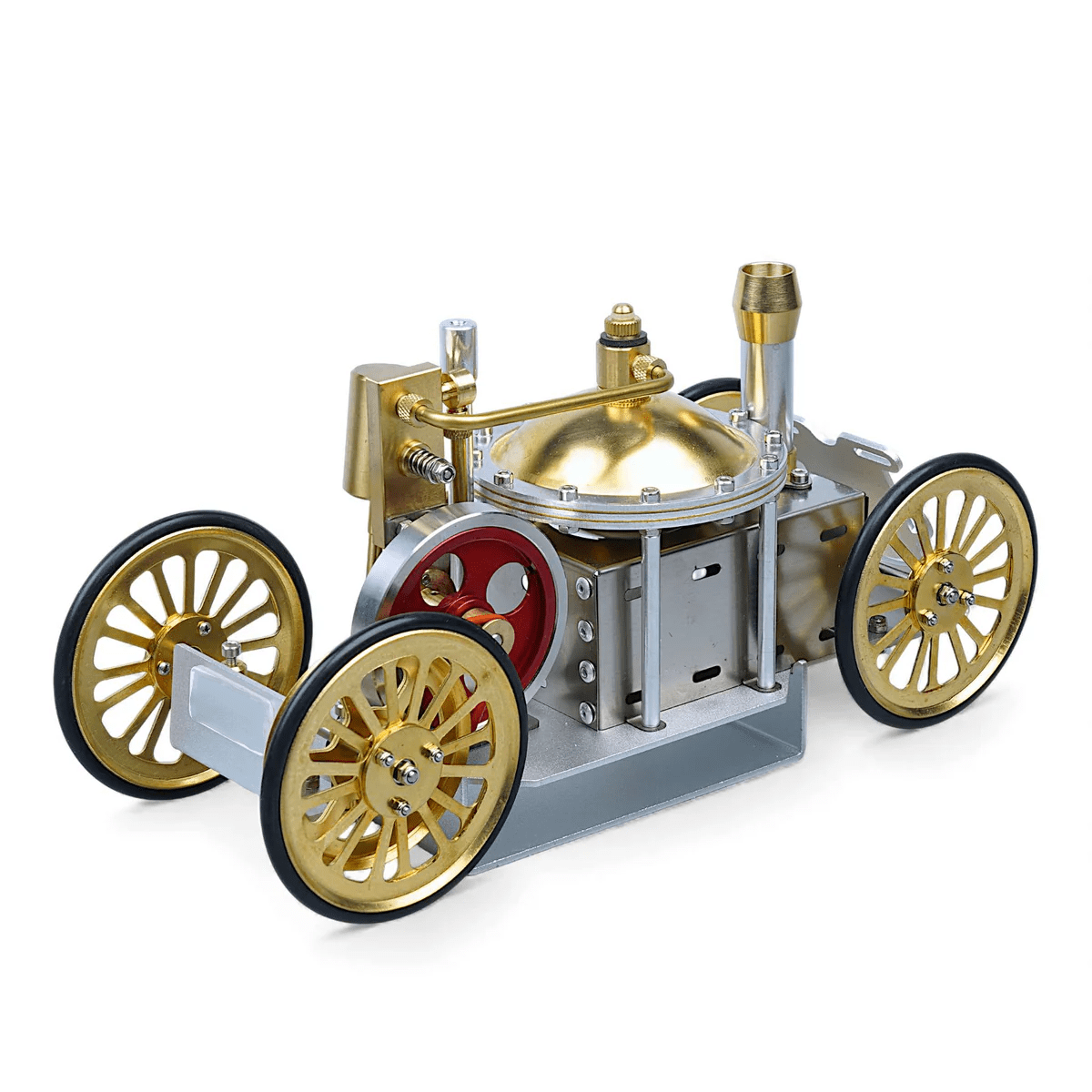 Steam Engine Car Model Kit, Retro Steam Powered Vehicle DIY Mechanical ...