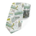 thumbnail image 1 of Steam Engine Men's Tie, Childish Train, Dress Tie, 3.7", Green, by Ambesonne, 1 of 3