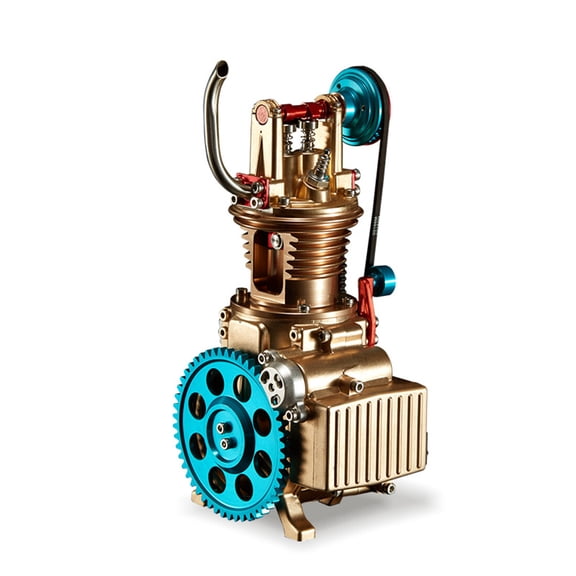 Steam Engine Model Kit That Works, 130PCS All-Metal Single-Cylinder Steam Engine with Electric Motor for Physics Science Experiment Demonstration