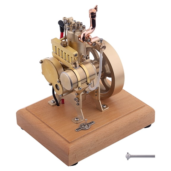 Steam Engine Model Kit That Works, 2.6cc Vertical Single Cylinder 4-Stroke Water-Cooled OHV Gasoline Engine with Radiator & Speed Governor for Physics Science Experiment Demonstration