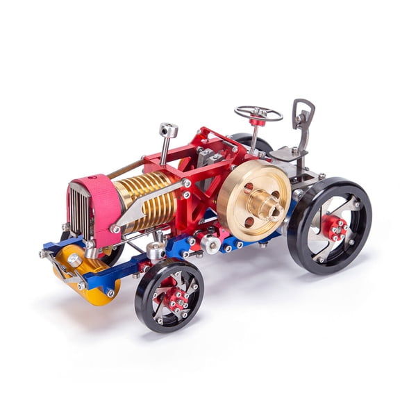 Steam Engine Model Kit That Works, Flame Eater Vacuum Engine Tractor Model with Moving Parts & Adjustable Features, Science Experiment & Physics Educational Kit for Adults