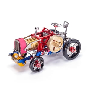Steam Engine Model Kit That Works, Flame Eater Vacuum Engine Tractor Model with Moving Parts & Adjustable Features, Science Experiment & Physics Educational Kit for Adults