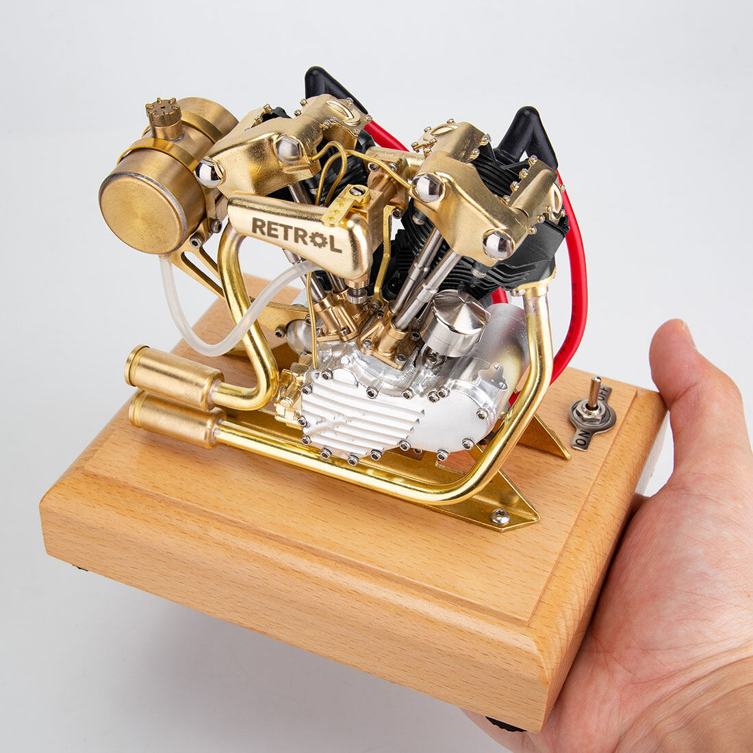 Steam Engine Model Kit That Works, RETROL 4.2CC Mini V-Twin 4-Stroke ...