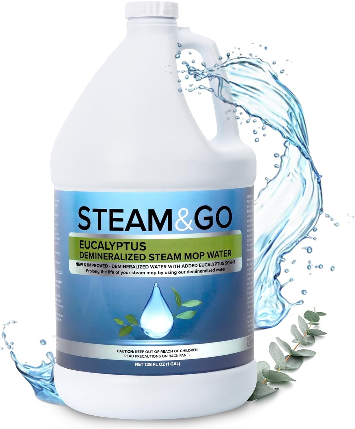 Steam & Go Demineralized Water for Steam Mop Scented Floor Cleaner, 1