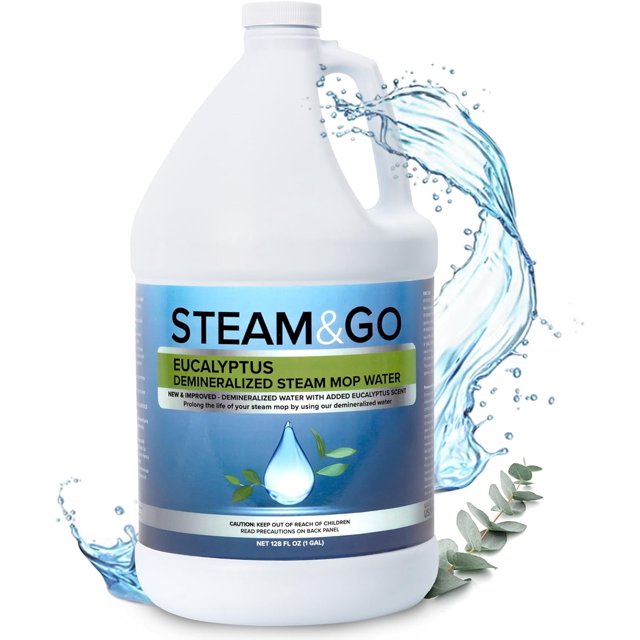 Steam & Go Demineralized Water for Steam Mop Scented Floor Cleaner, 1