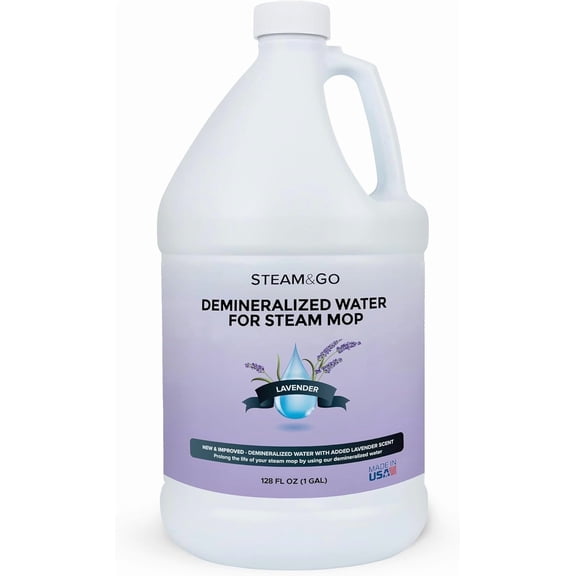 Steam & Go Demineralized Water for Steam Mop Scented Floor Cleaner, 1 Gal. Lavender