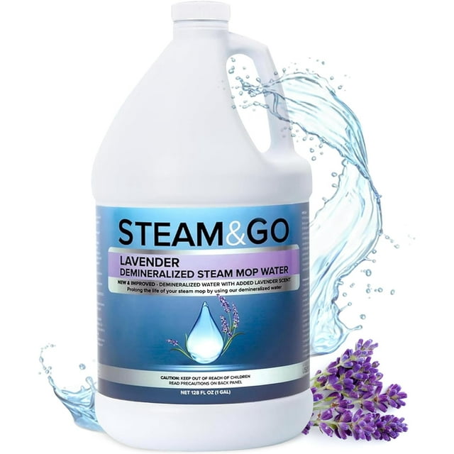 Steam & Go Demineralized Water for Steam Mop Scented Floor Cleaner, 1