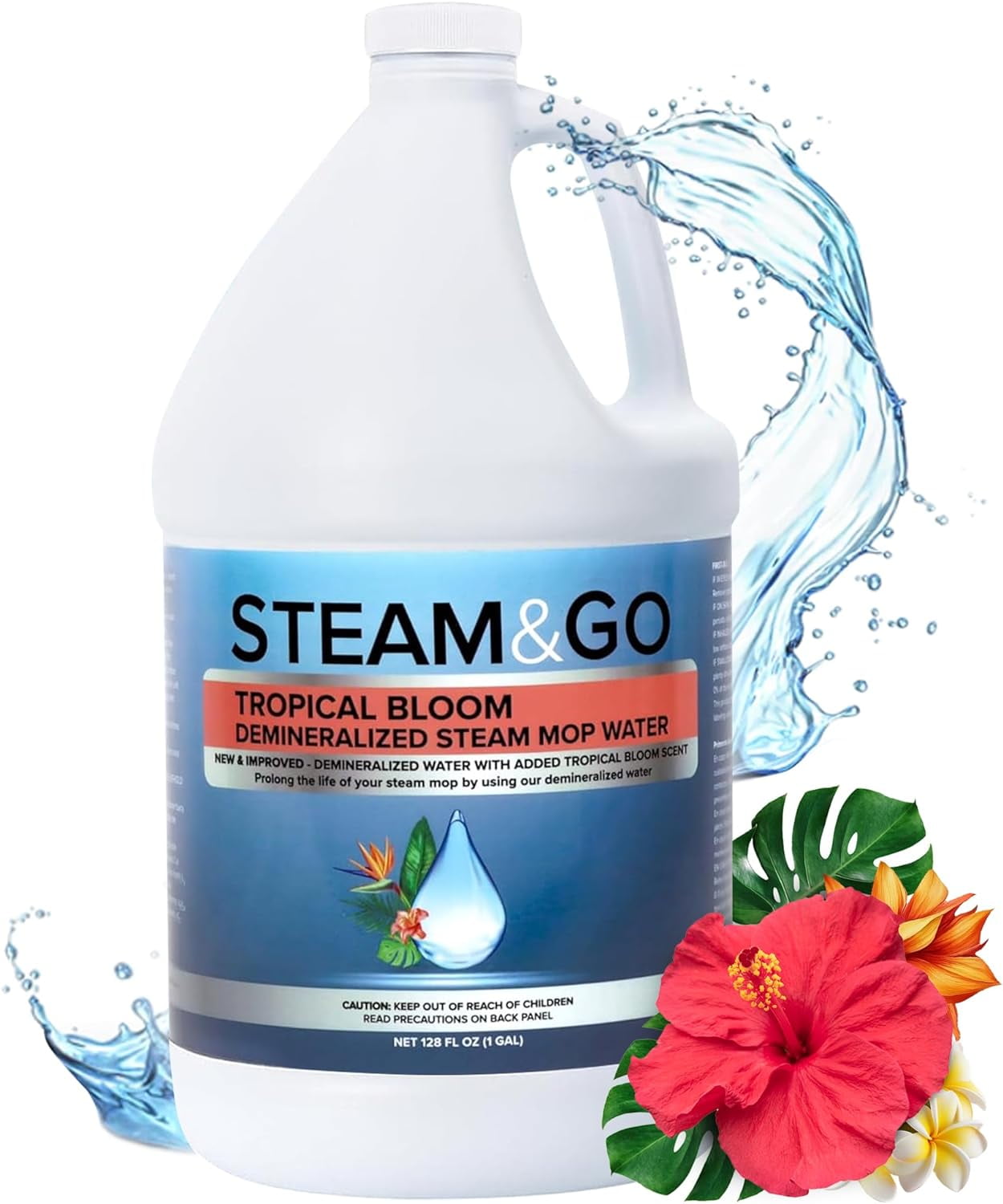 Steam & Go Demineralized Water for Steam Mop Scented Floor Cleaner, 1