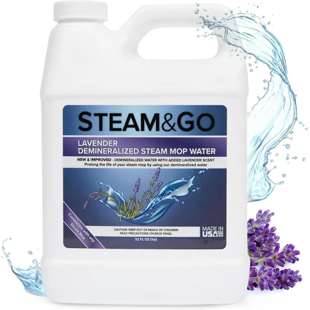 Steam & Go Demineralized Water for Steam Mop Scented Floor Cleaner, 32