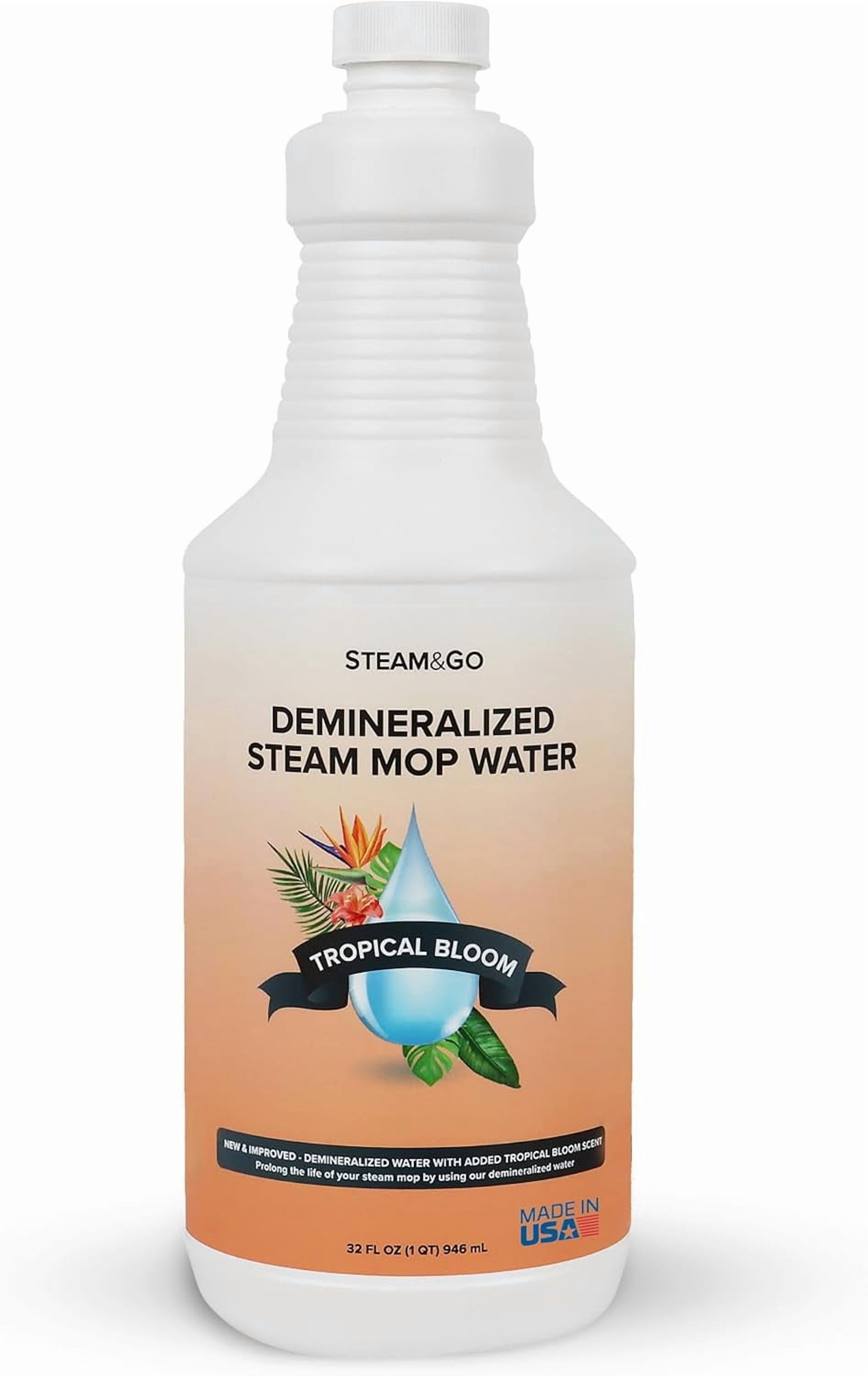 STEAM AND GO Demineralized Water for Steam Mop, Tropical Bloom Scent ...