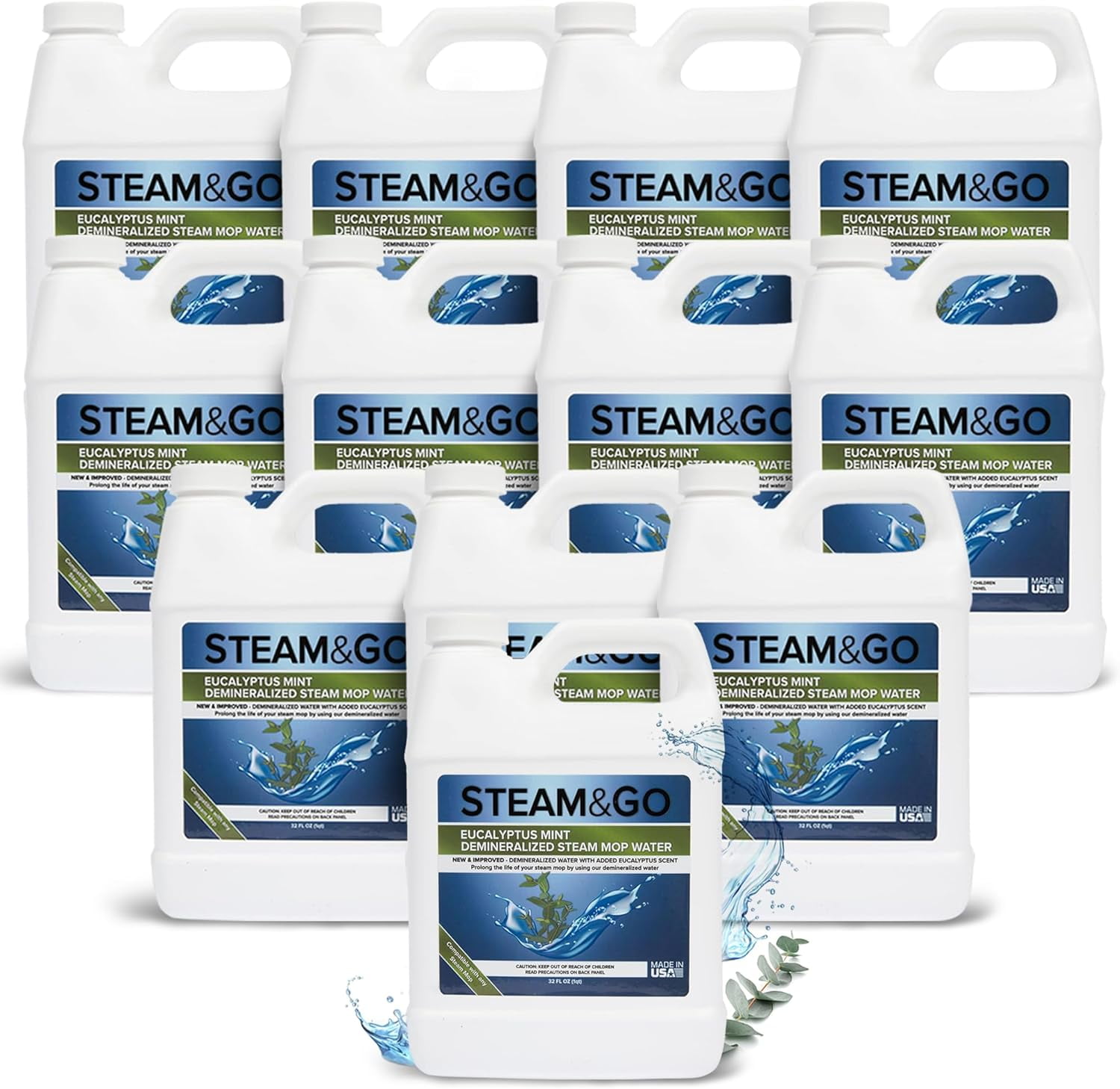 Steam & Go Demineralized Water for Steam Mop Scented Floor Cleaner