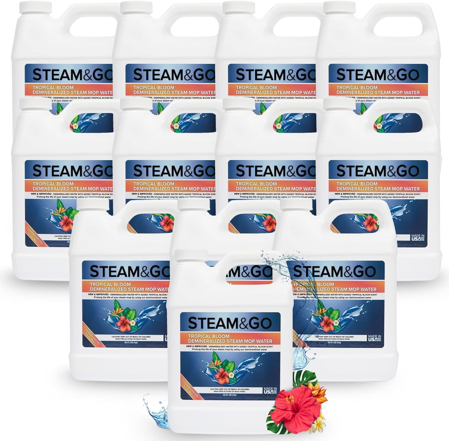 Steam & Go Demineralized Water for Steam Mop Scented Floor Cleaner