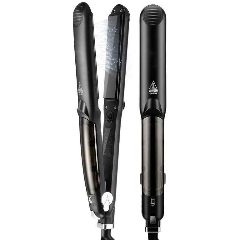 Steam Hair Straightener Professional Salon Grade Steam Flat Iron Hair Straightener with Vapor Heat up Fast Anti Static Technology and Digital