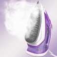 thumbnail image 1 of Steam Iron for Clothes, 1750W Iron with Rapid Heating, Non-Stick Ceramic Soleplate, Powerful Steam, Self-Cleaning, Auto-Off, Anti-Drip, 15.21oz Water Tank Ironing Clothes for Home, Purple, 1 of 6