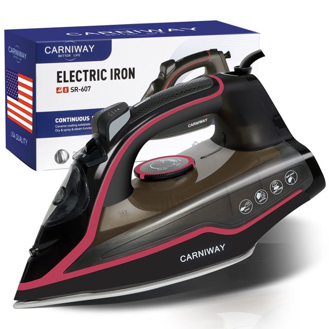 Steam Iron for Clothes, Carniway 1800W Vertical Steam Iron with Instant