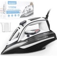 thumbnail image 1 of Steam Iron for Clothes Rapid Heating, 1700W Iron with Non-Stick Ceramic Soleplate, 3-Way Auto-Off, Burst of Steam, Self-Cleaning, 14.07oz Water Tank Ironing Clothes for Home, Grey, 1 of 8