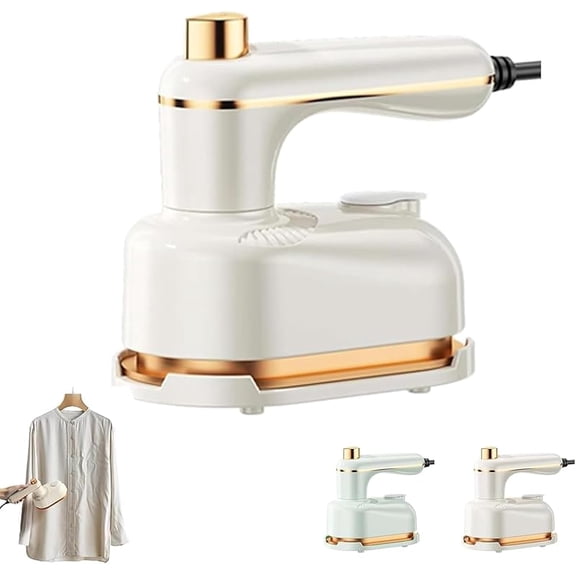 Steam Iron, Portable Steamer for Clothes, 2-In-1 Steamer and Iron, Continuous Steam & Dry Ironing, Compact Lightweight Design with 30ml Water Tank for Home & Travel Use (Green)