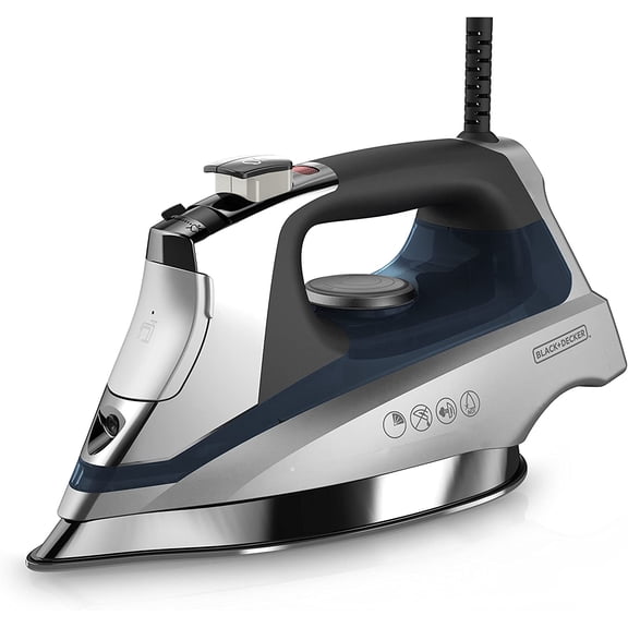 Steam Iron with Dynamic Steam Technology and Auto Clean System Gray Blue Large Bestseling